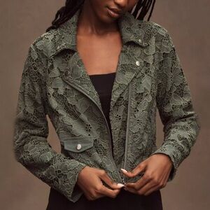 Anthropologie Olive Lace Women's Blazer
